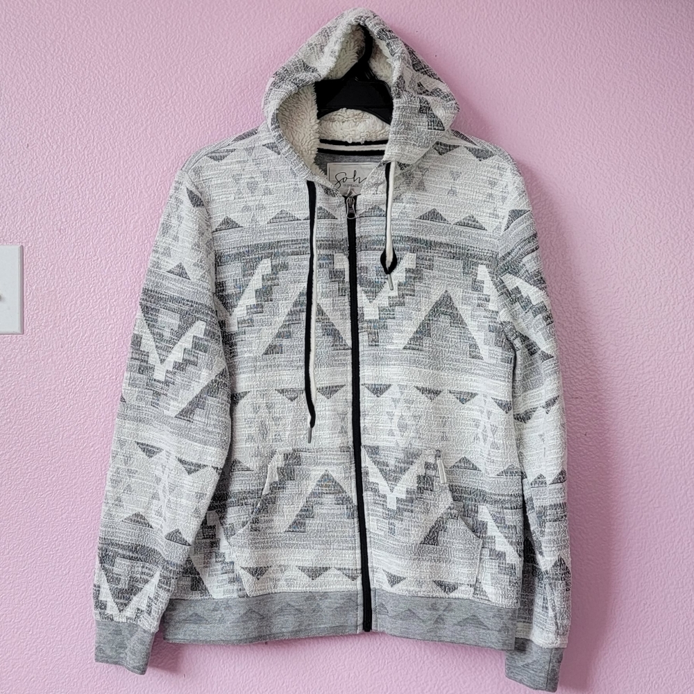 Soho threads zip up hoodie sweatshirt/ L.